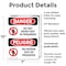 Signmission Do Not Enter Test In Progress Bilingual Danger Sign, Plastic, 7in W x 10in L, 2PK OS-2PACK-DS-P-710-VS-1149 - alternate 5